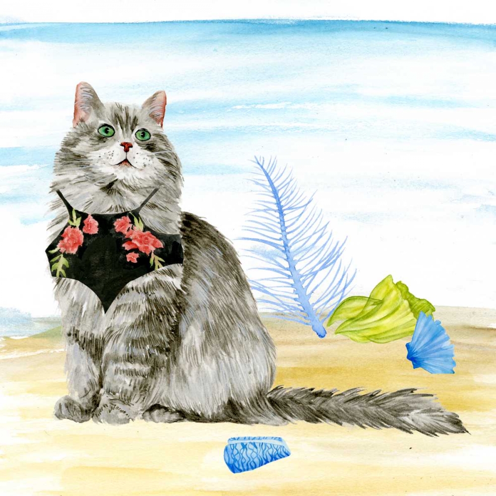 Art Print: Summer Purr Party III
