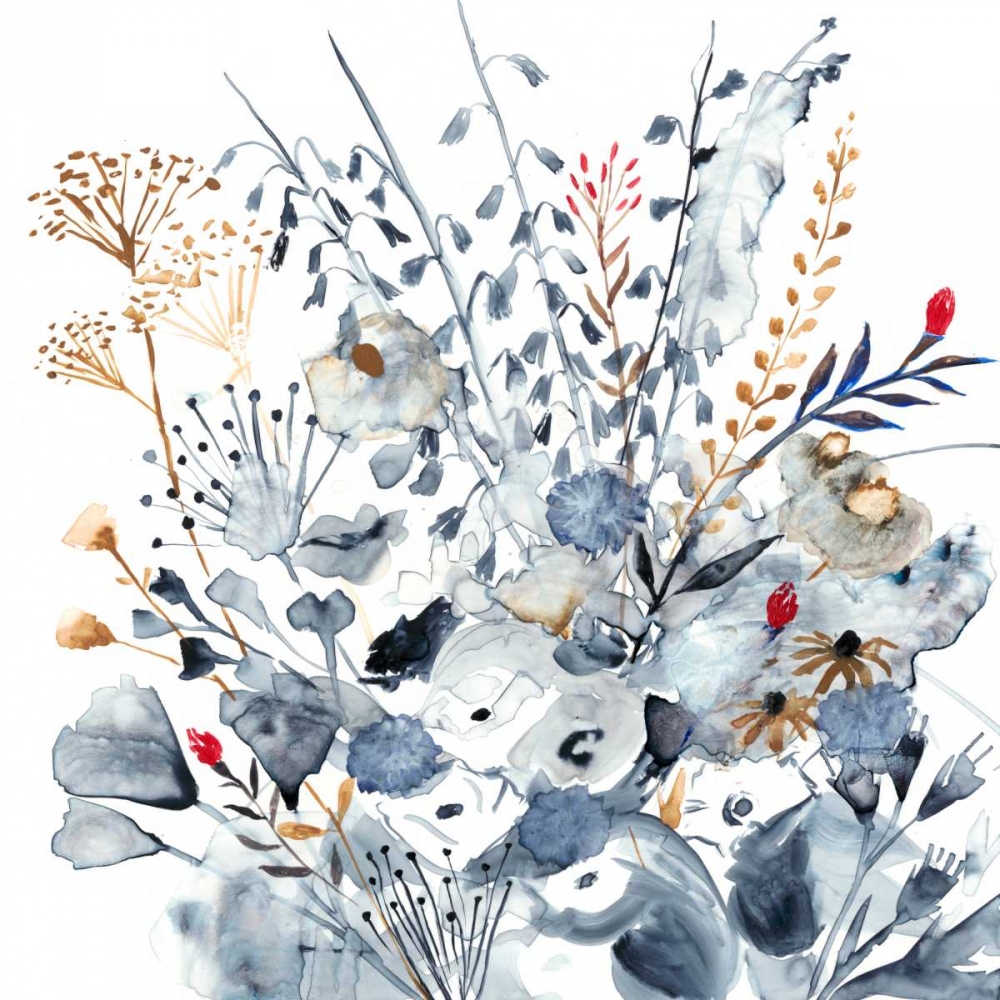 Art Print: Indigo and Ochre I