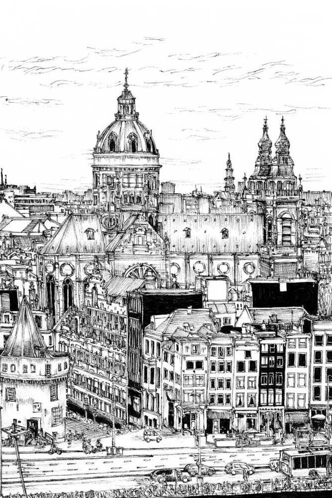 Wall Art Painting id:183869, Name: Tour of Europe V, Artist: Wang, Melissa