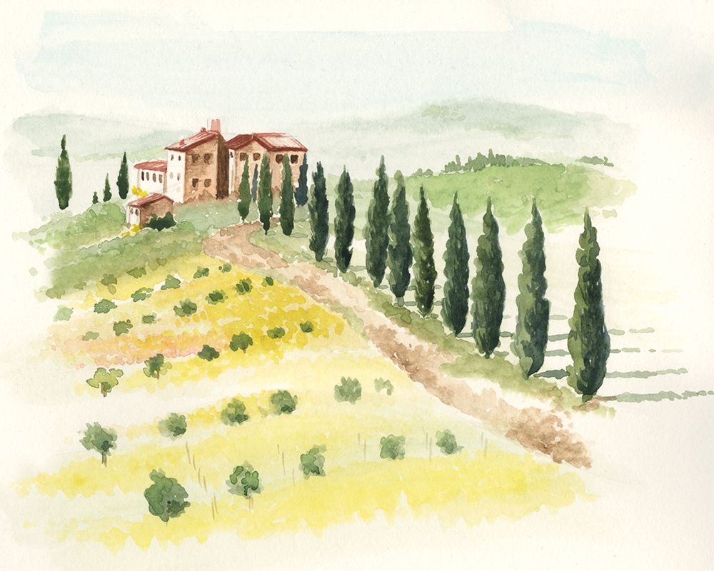 Art Print: Tuscan Villa II