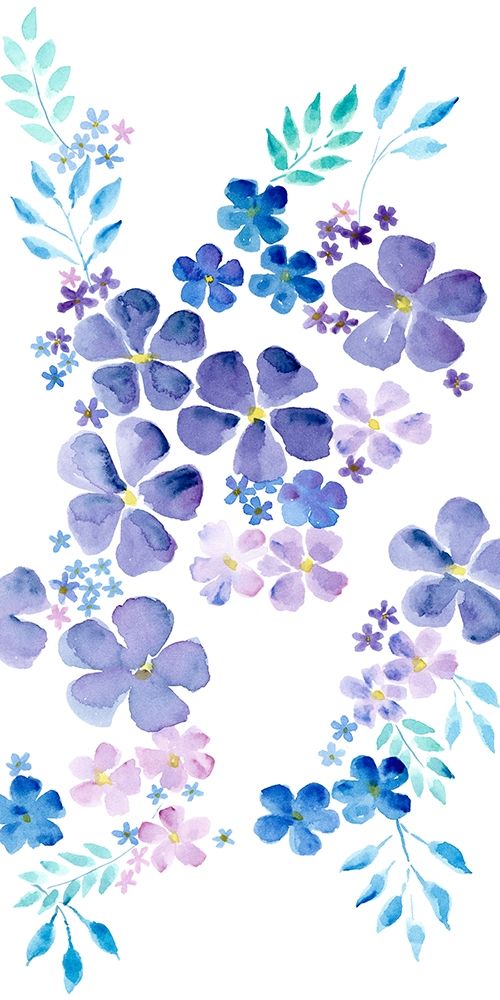 Wall Art Painting id:196272, Name: Amethystine Blooms III, Artist: Moore, Regina