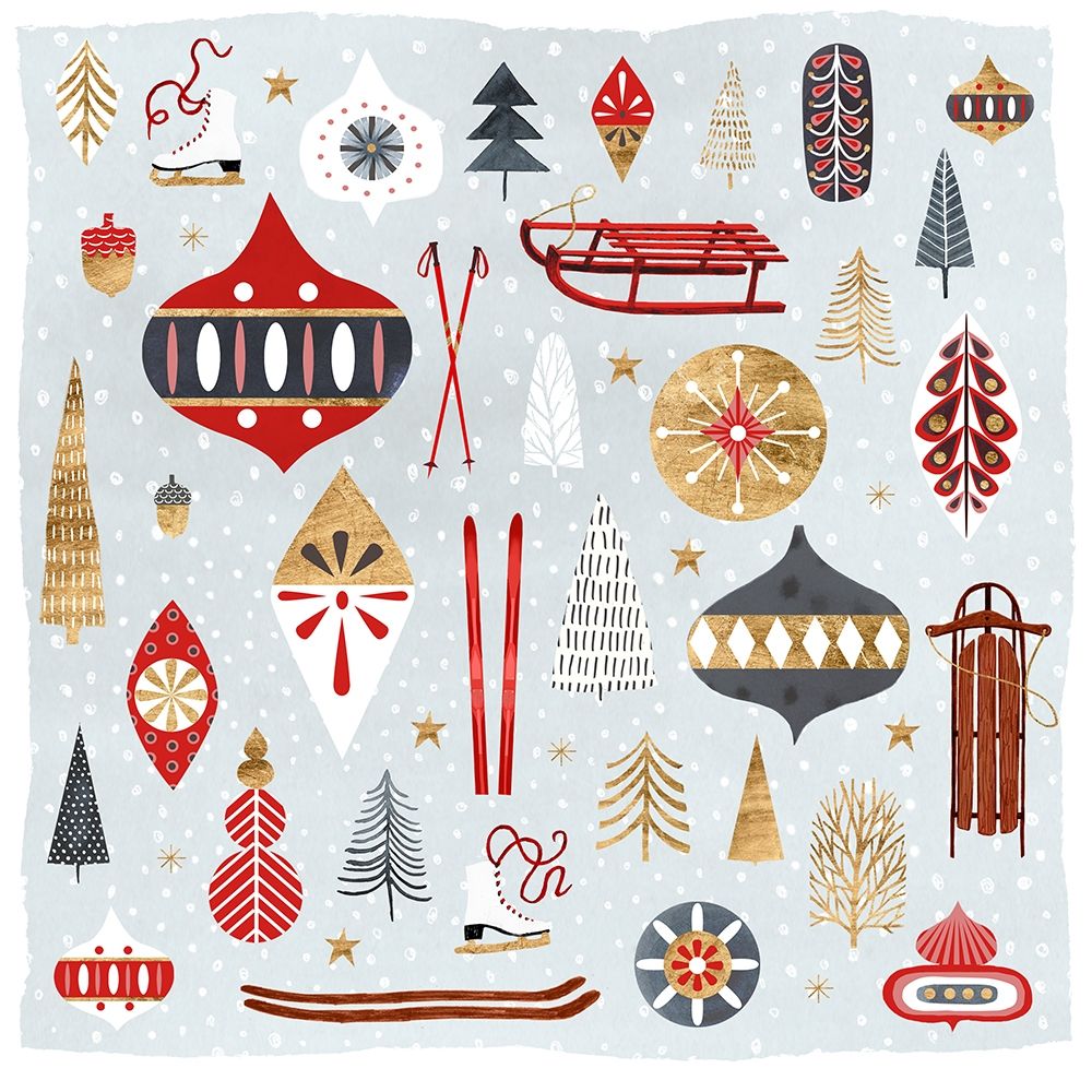 Art Print: Christmas Chalet IV