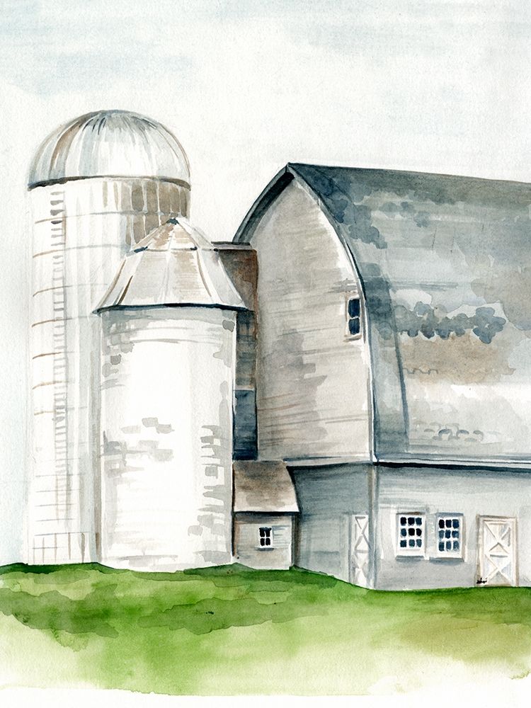 Art Print: Watercolor Barn II