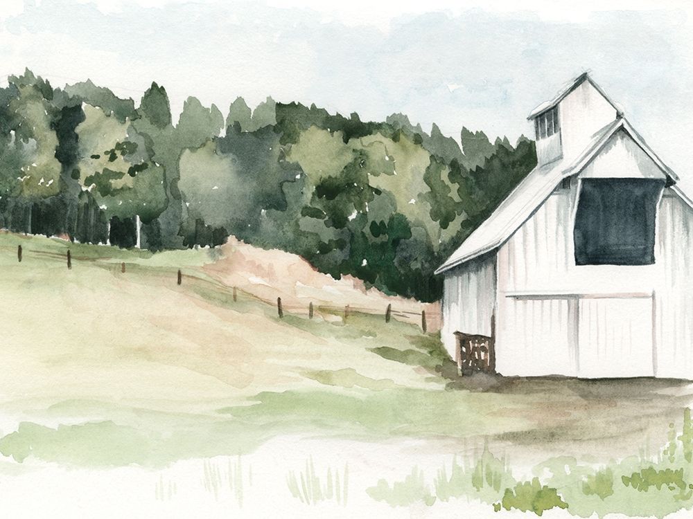 Art Print: Watercolor Barn III