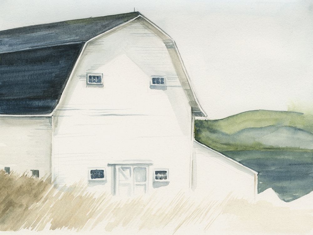 Art Print: Watercolor Barn IV