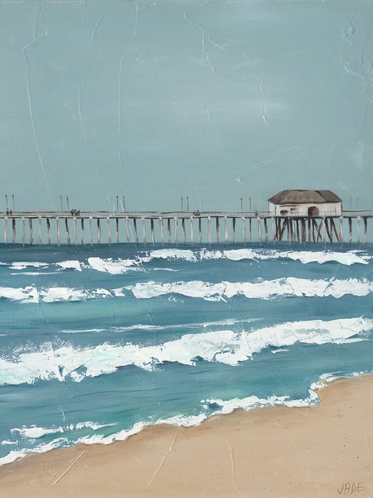 Wall Art Painting id:196466, Name: Fishing Pier Diptych II, Artist: Reynolds, Jade