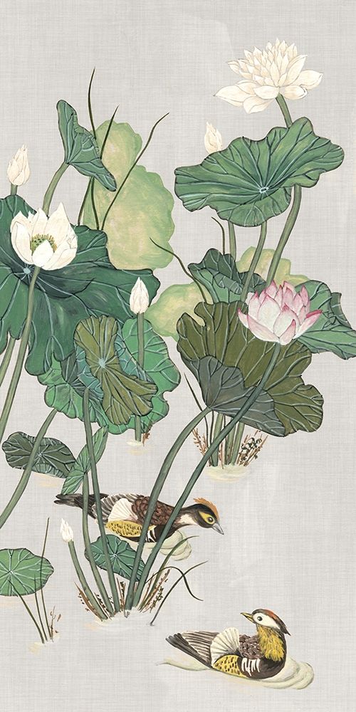 Wall art: Lotus Pond I, by Wang, Melissa