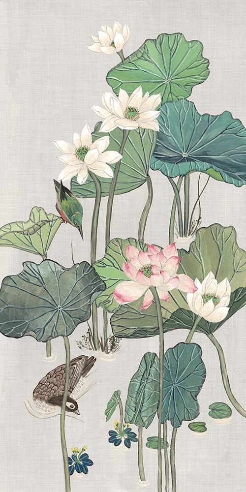 Wall art: Lotus Pond II, by Wang, Melissa