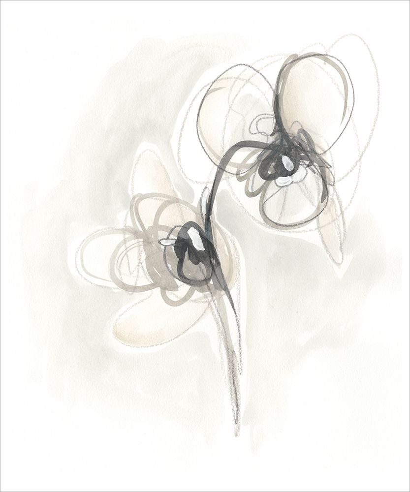 Art Print: Neutral Floral Gesture I