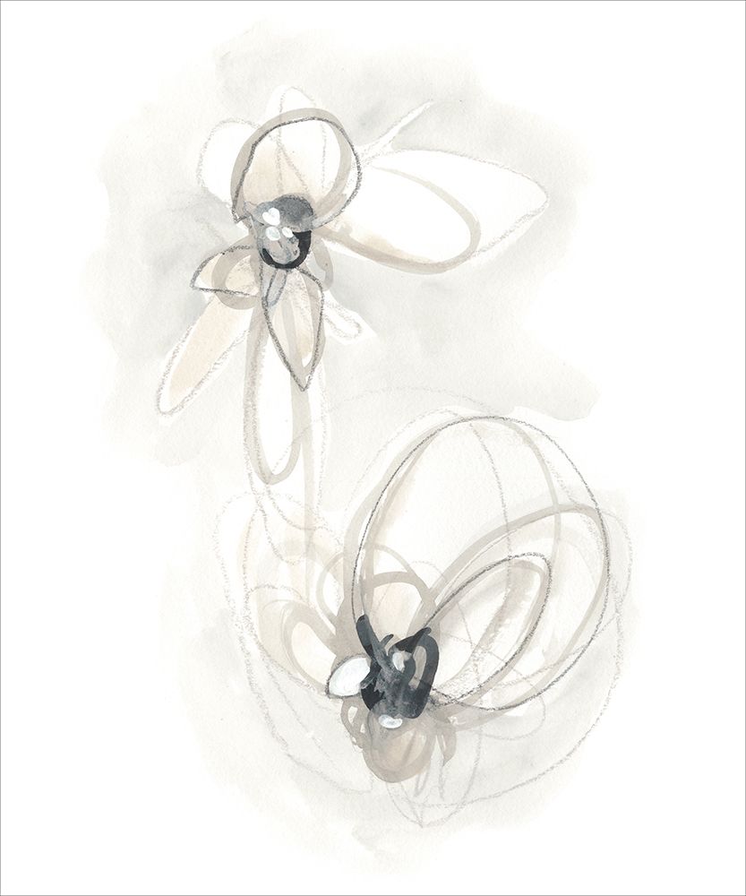 Art Print: Neutral Floral Gesture III