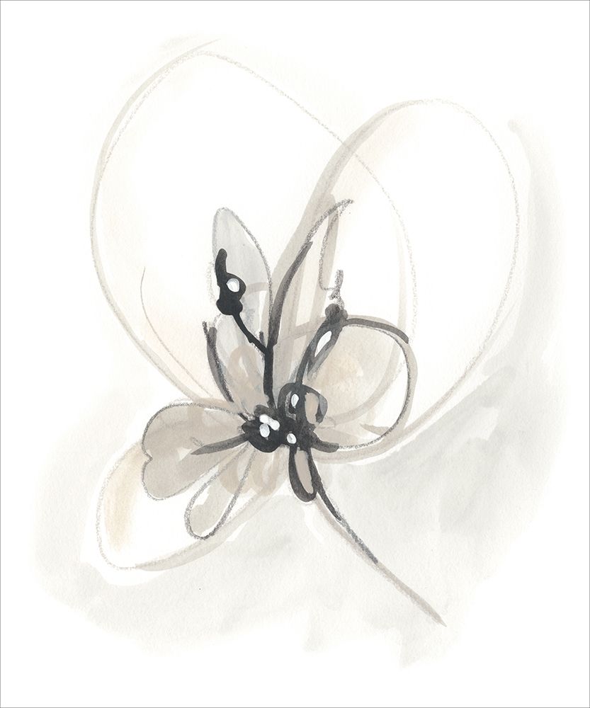 Art Print: Neutral Floral Gesture VI