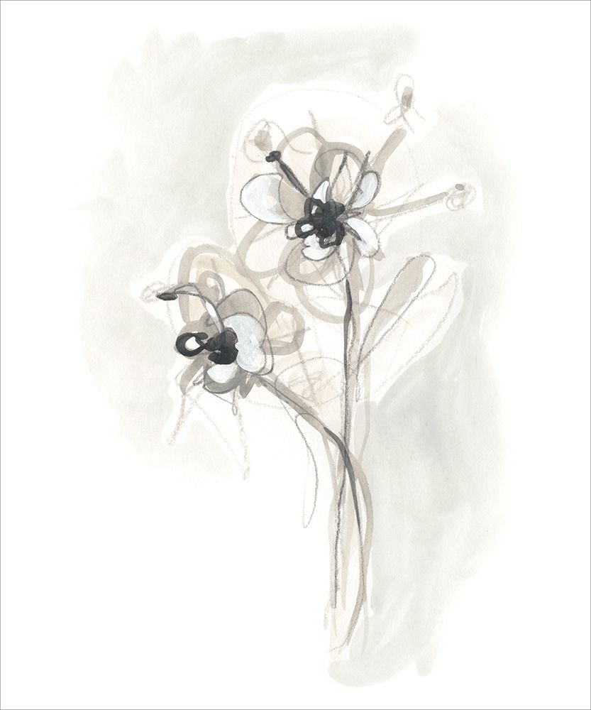 Art Print: Neutral Floral Gesture VII