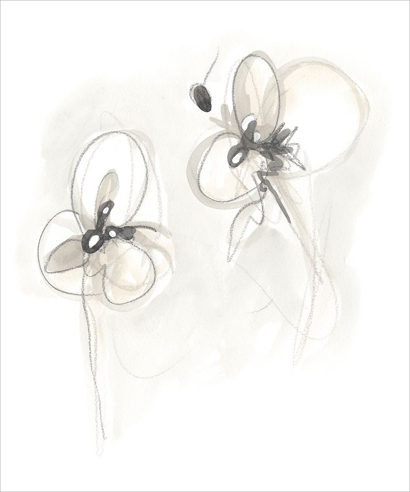 Art Print: Neutral Floral Gesture VIII