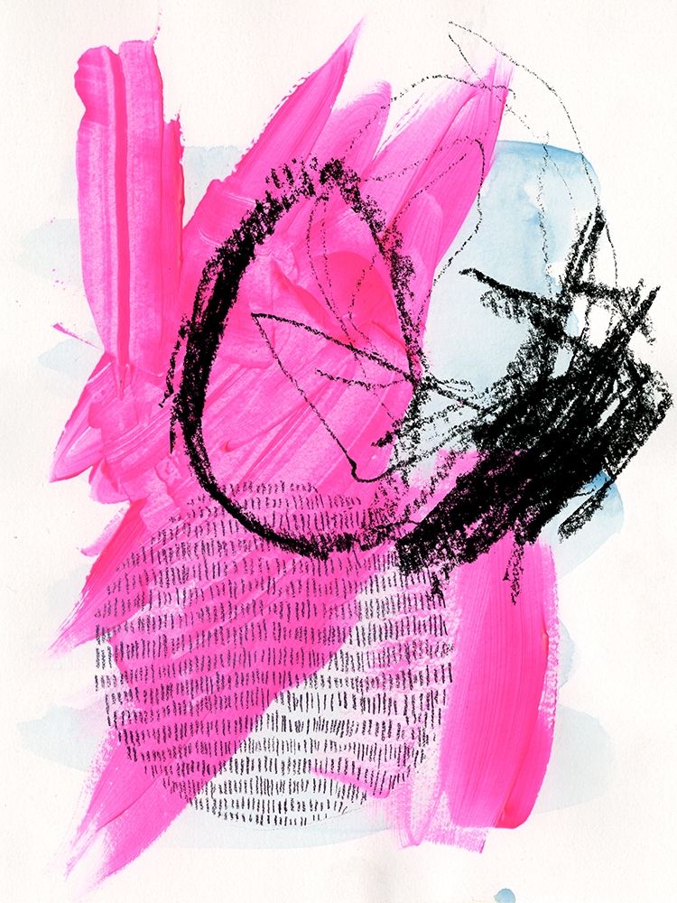 Art Print: Neon Flamingos I