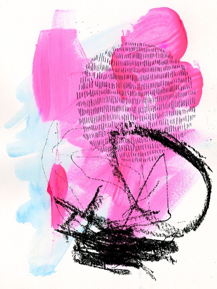 Art Print: Neon Flamingos II