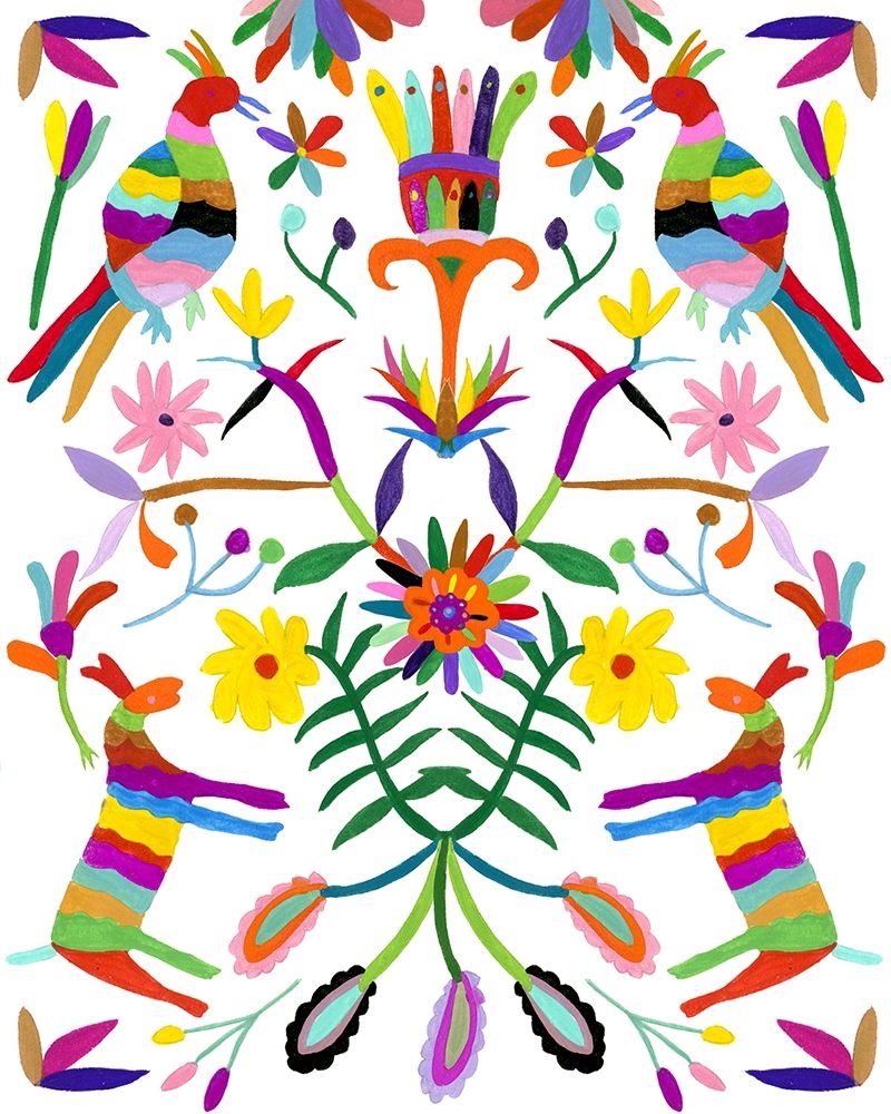 Wall art: Modern Otomi I, by Wang, Melissa