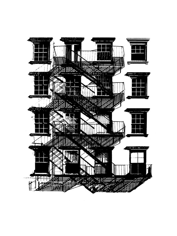 Wall art: NYC in Pure B and W IX, by Pica, Jeff