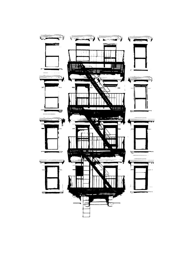 Wall art: NYC in Pure B and W XII, by Pica, Jeff