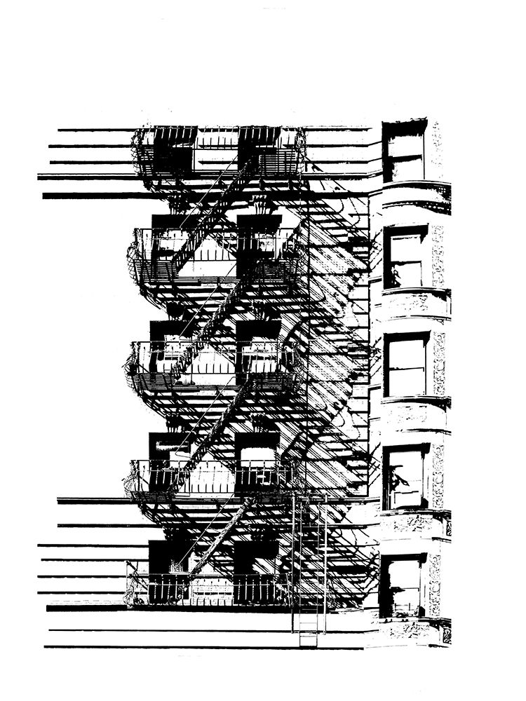 Wall art: NYC in Pure B and W XV, by Pica, Jeff