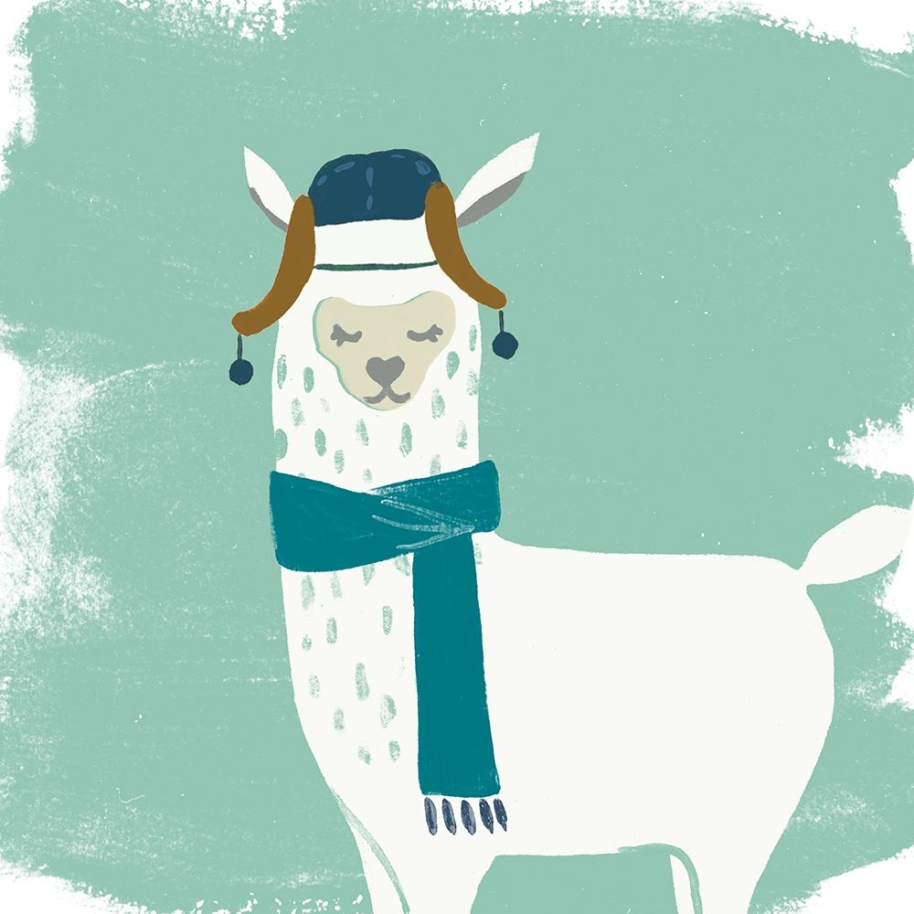 Art Print: Bundle Up Llama III