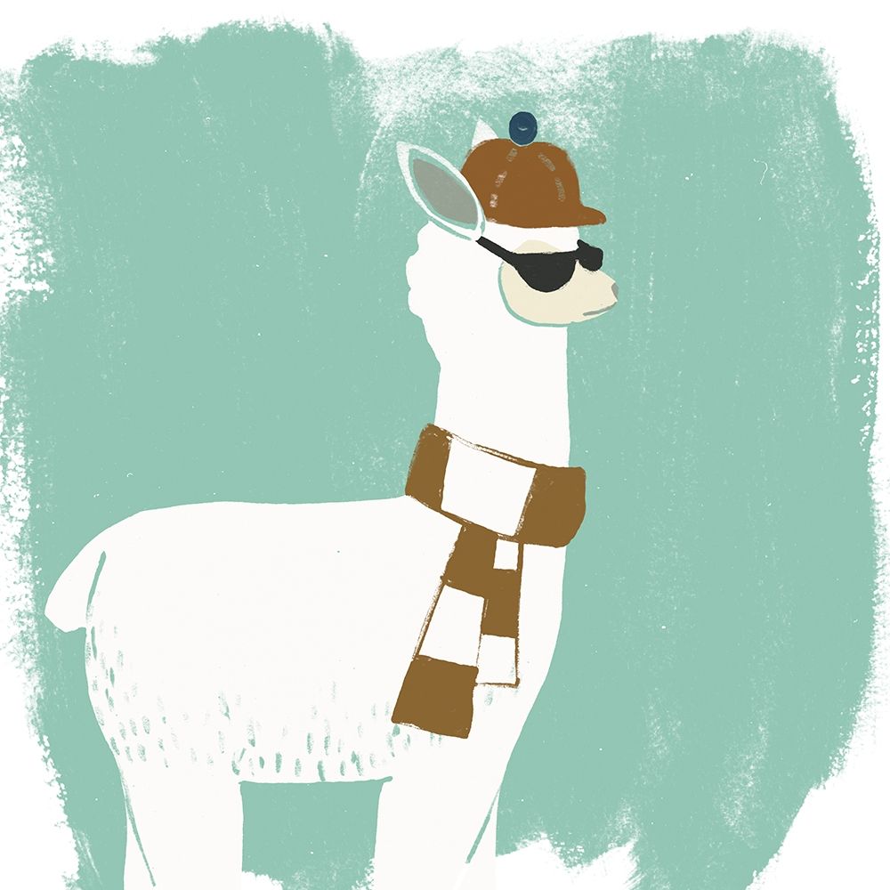 Art Print: Bundle Up Llama IV