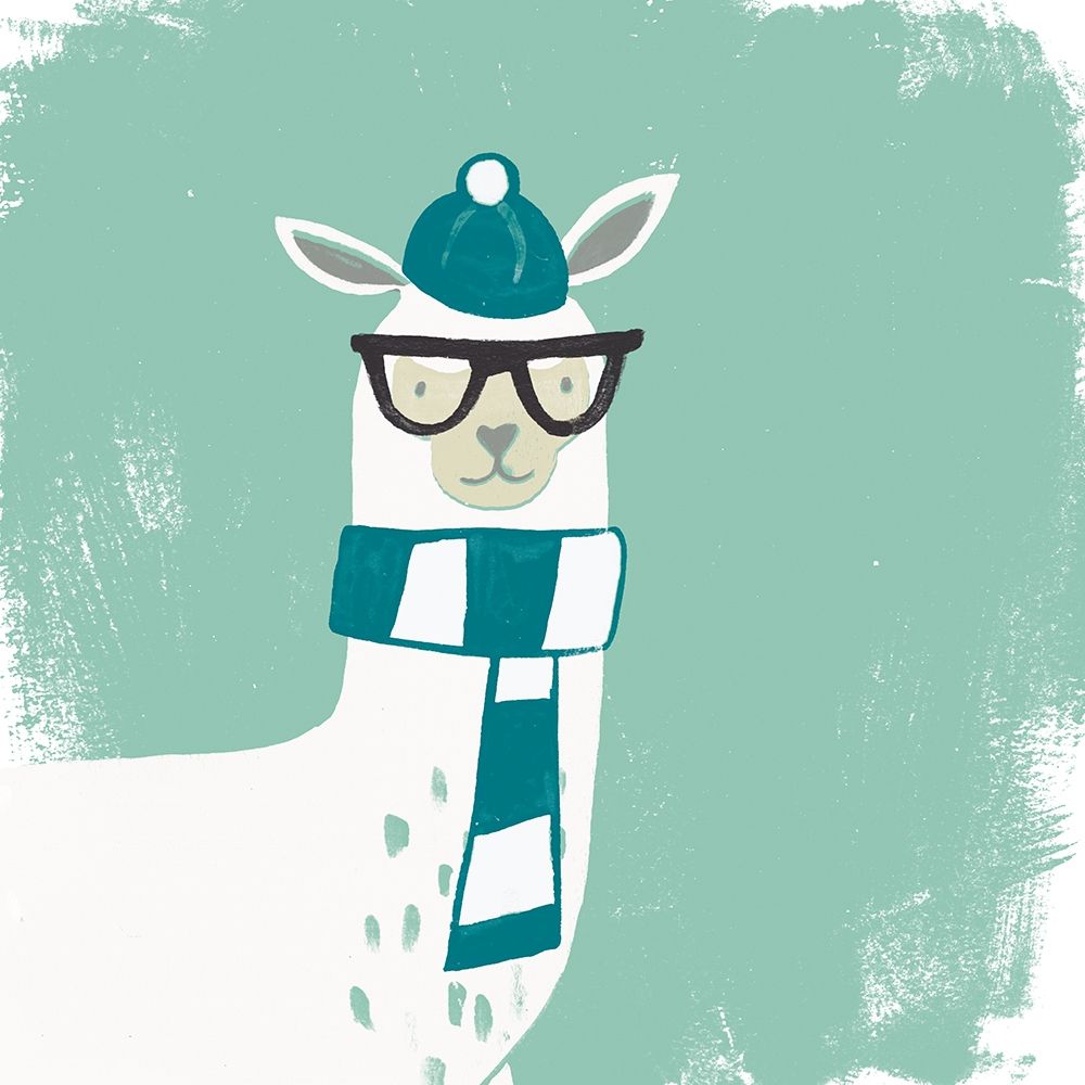 Art Print: Bundle Up Llama V