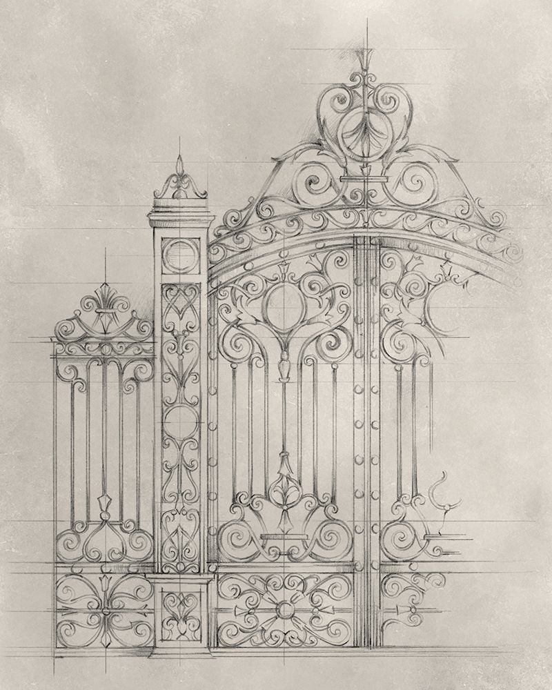 Wall art: Iron Gate Design I, by Harper, Ethan