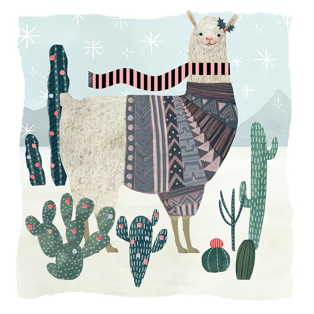 Art Print: Holiday Llama II