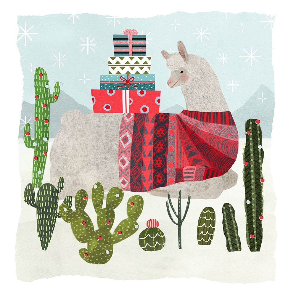Art Print: Holiday Llama III