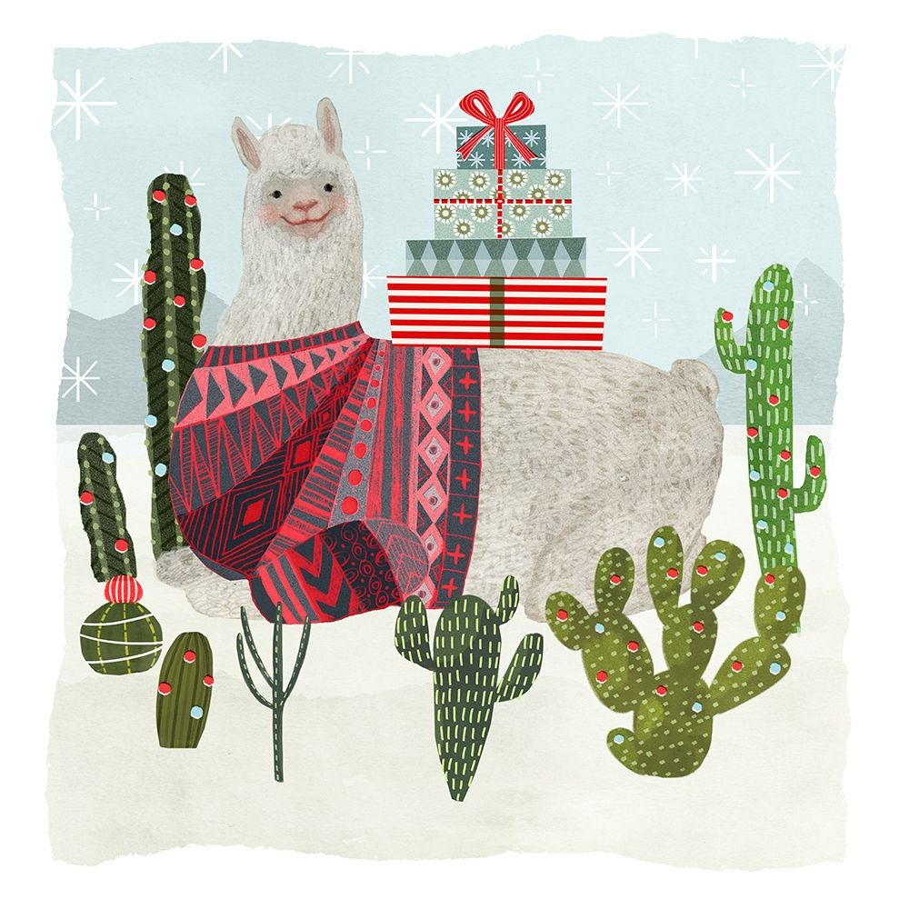 Art Print: Holiday Llama IV