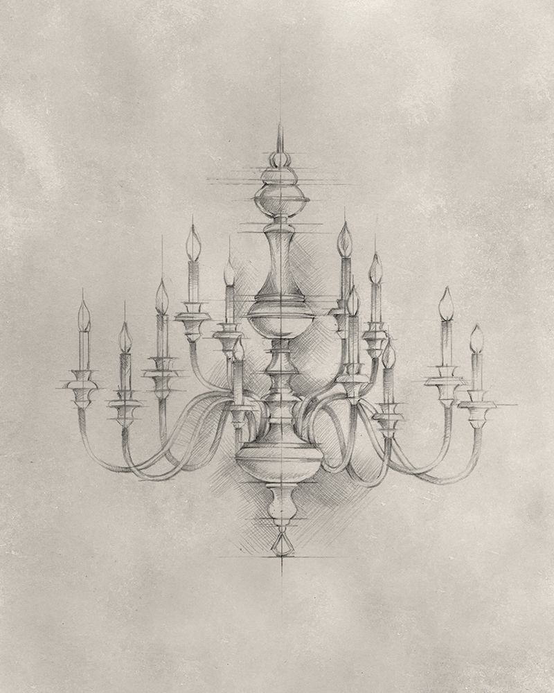 Wall art: Chandelier Schematic I, by Harper, Ethan