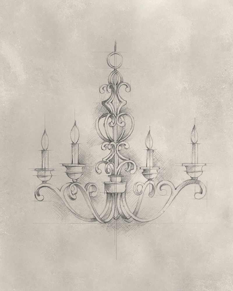 Wall art: Chandelier Schematic III, by Harper, Ethan