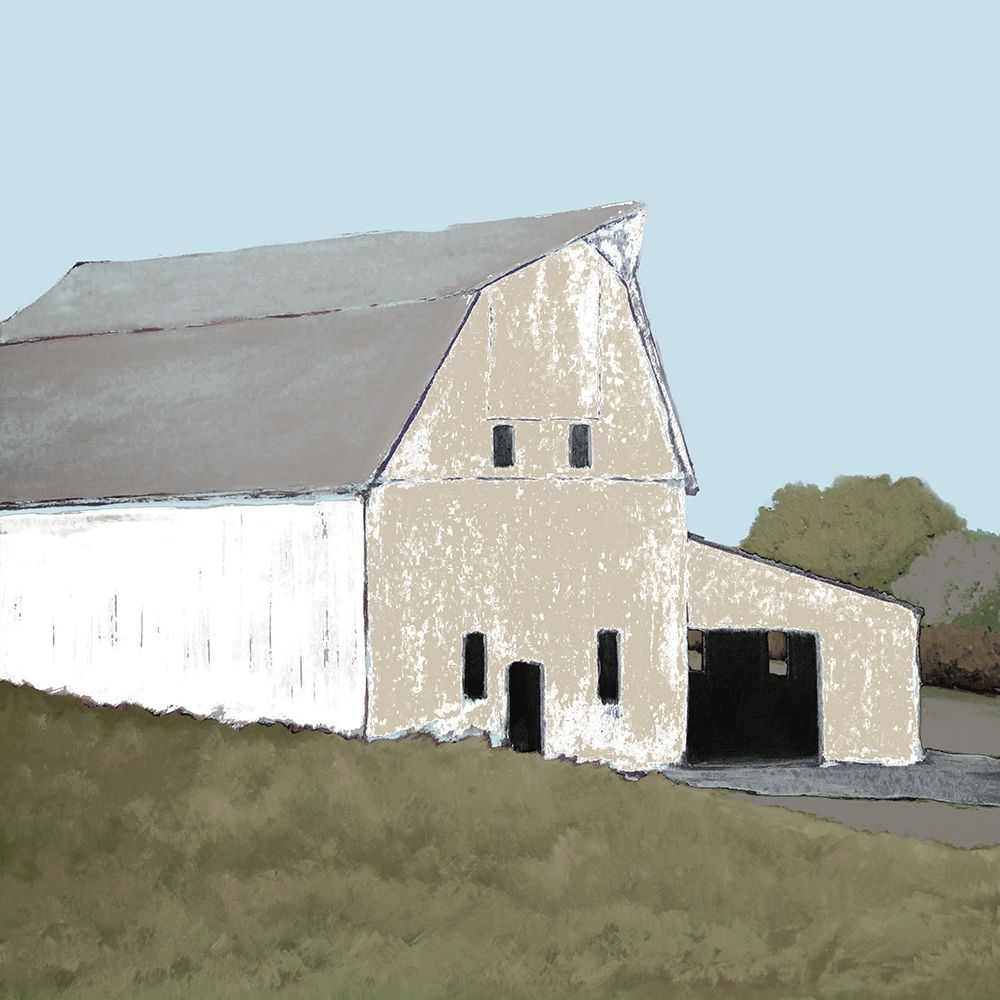Art Print: Custom Lonely Barn in Neutral II