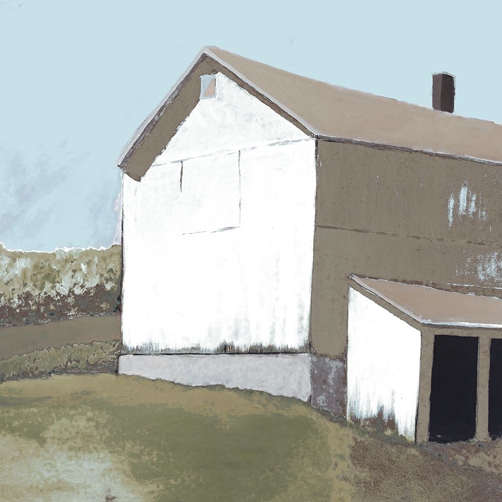 Art Print: Custom Lonely Barn in Neutral IV