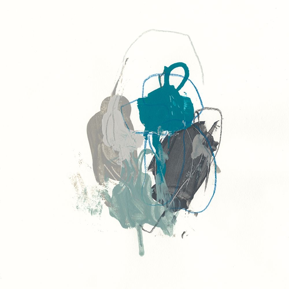 Art Print: Teal Gesture I