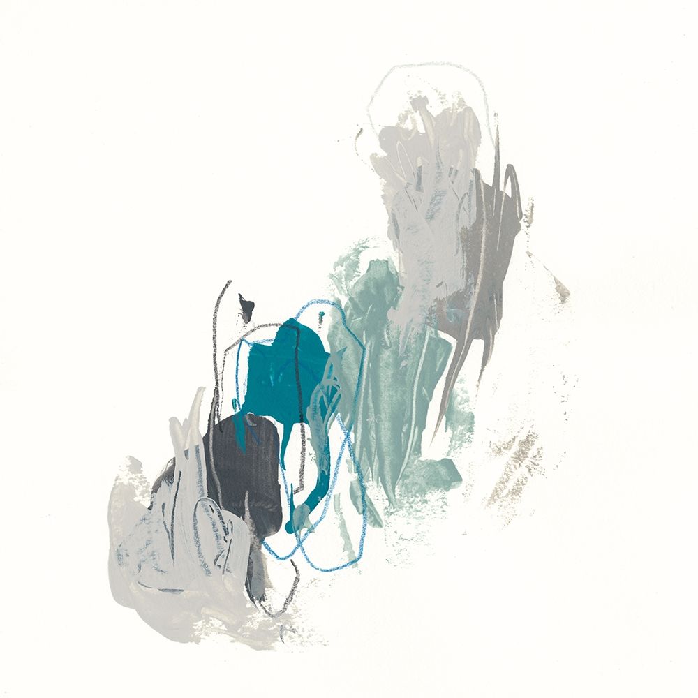 Art Print: Teal Gesture II