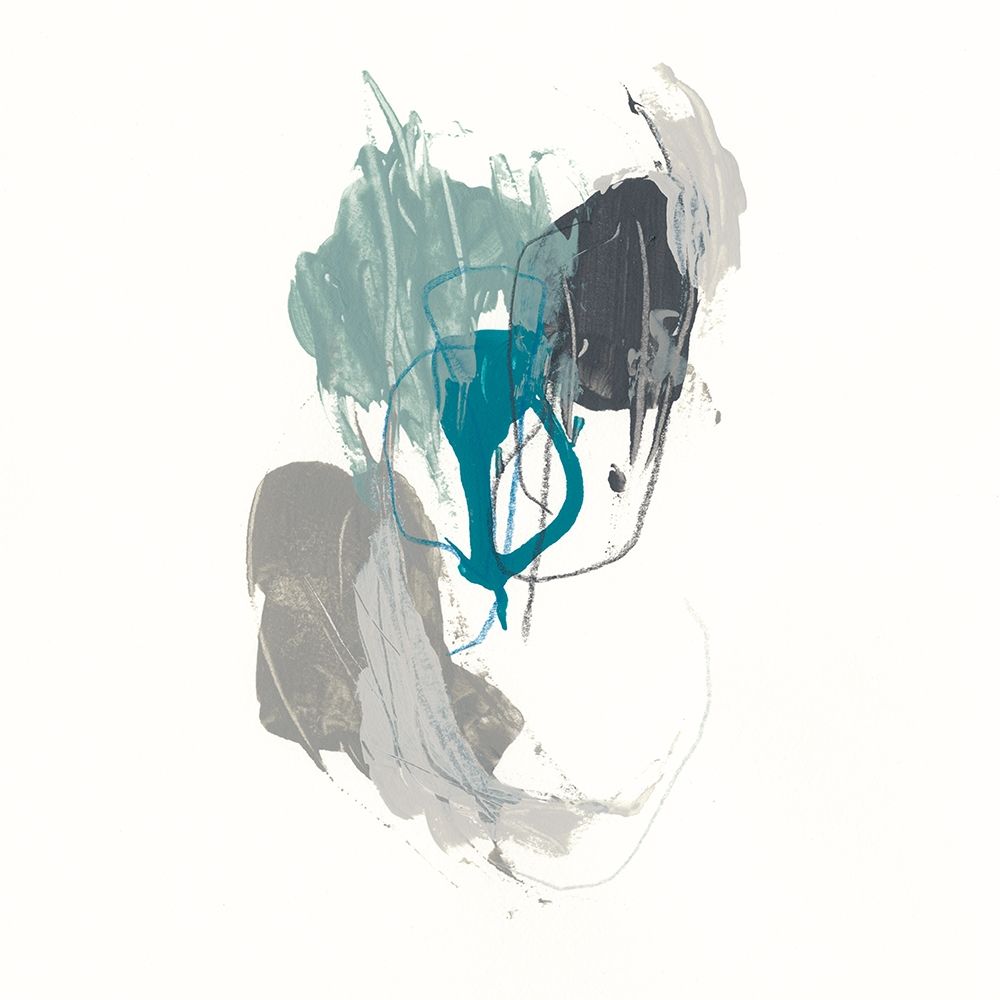 Wall art: Teal Gesture III, by Vess, June Erica