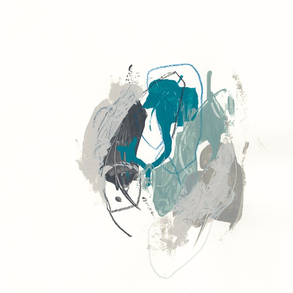 Art Print: Teal Gesture IV