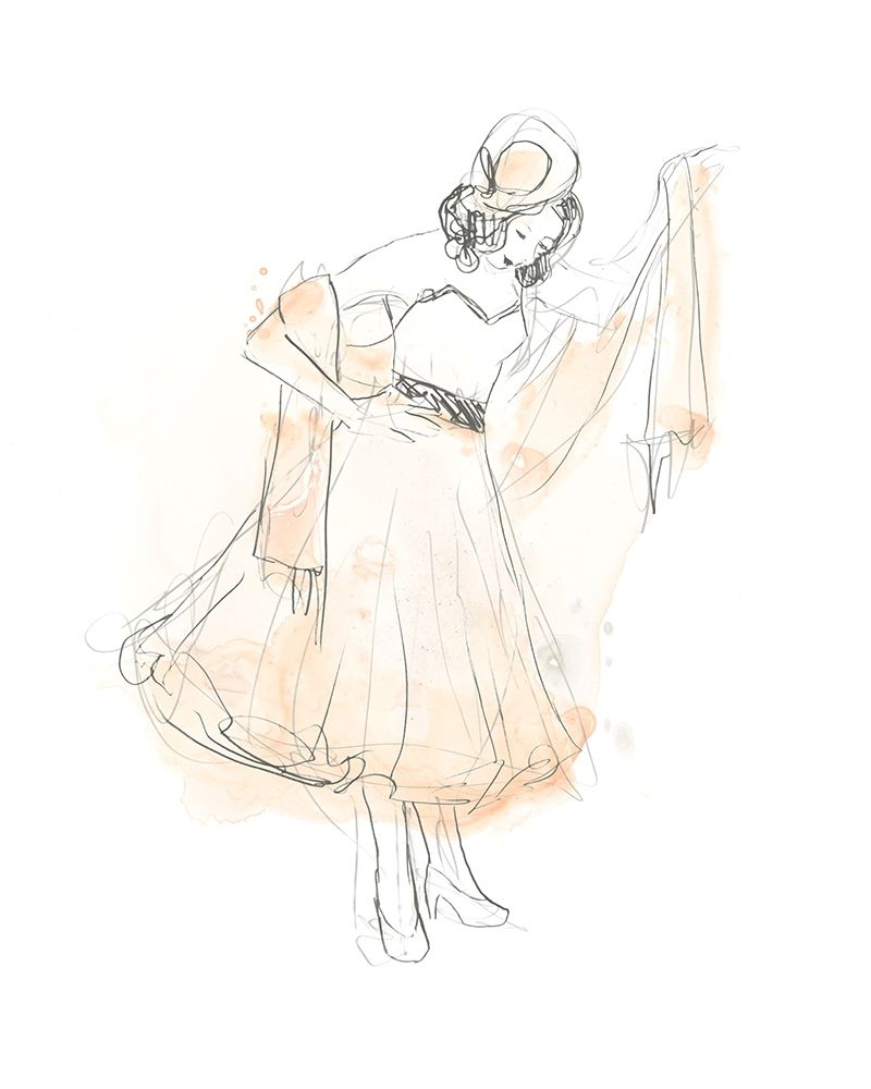 Art Print: Blush and Grey Fashion I