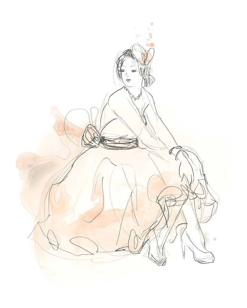 Art Print: Blush and Grey Fashion II