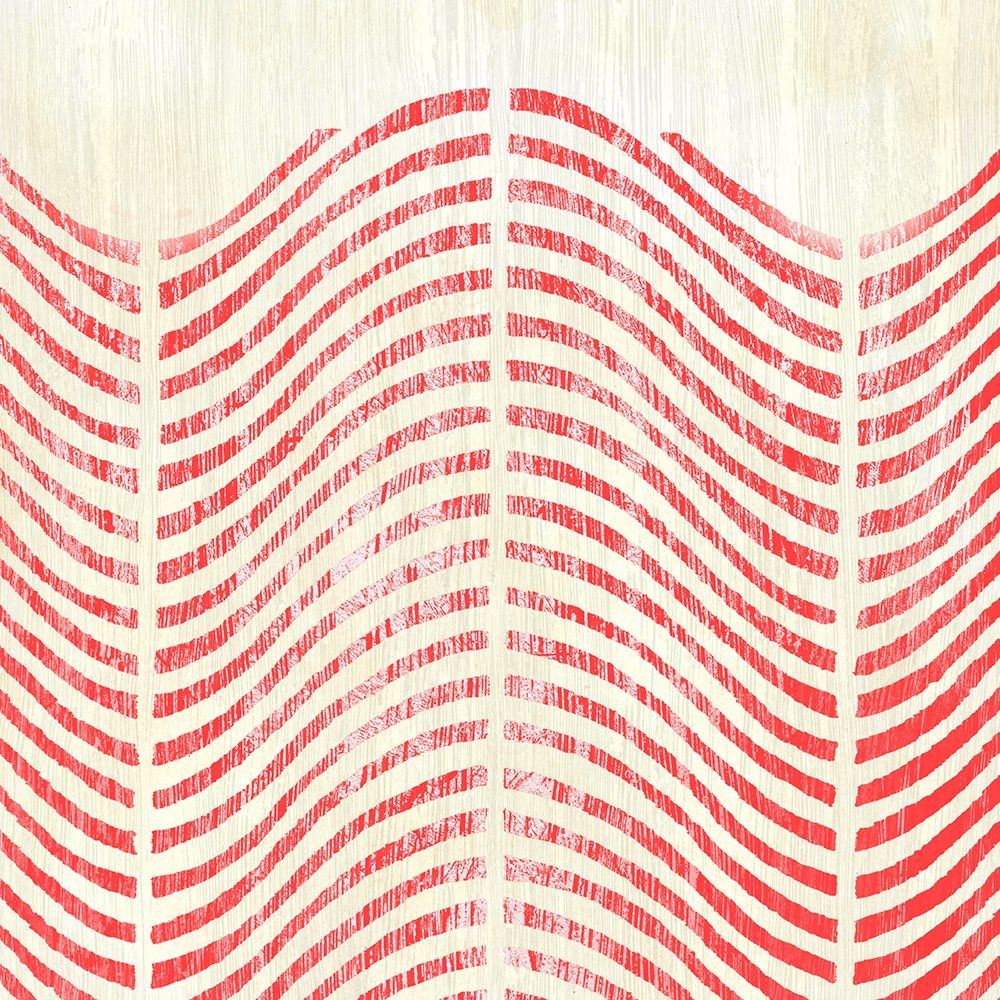 Art Print: Weathered Patterns in Red X