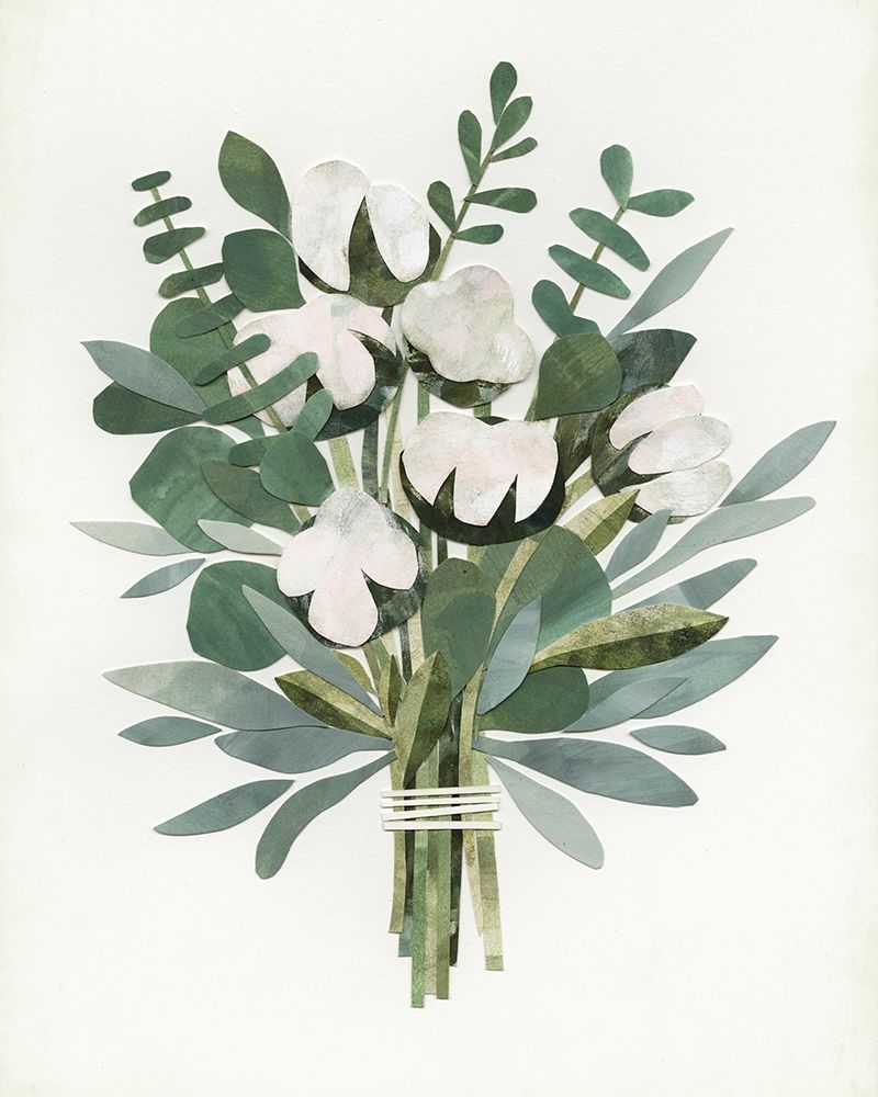 Art Print: Cut Paper Bouquet IV