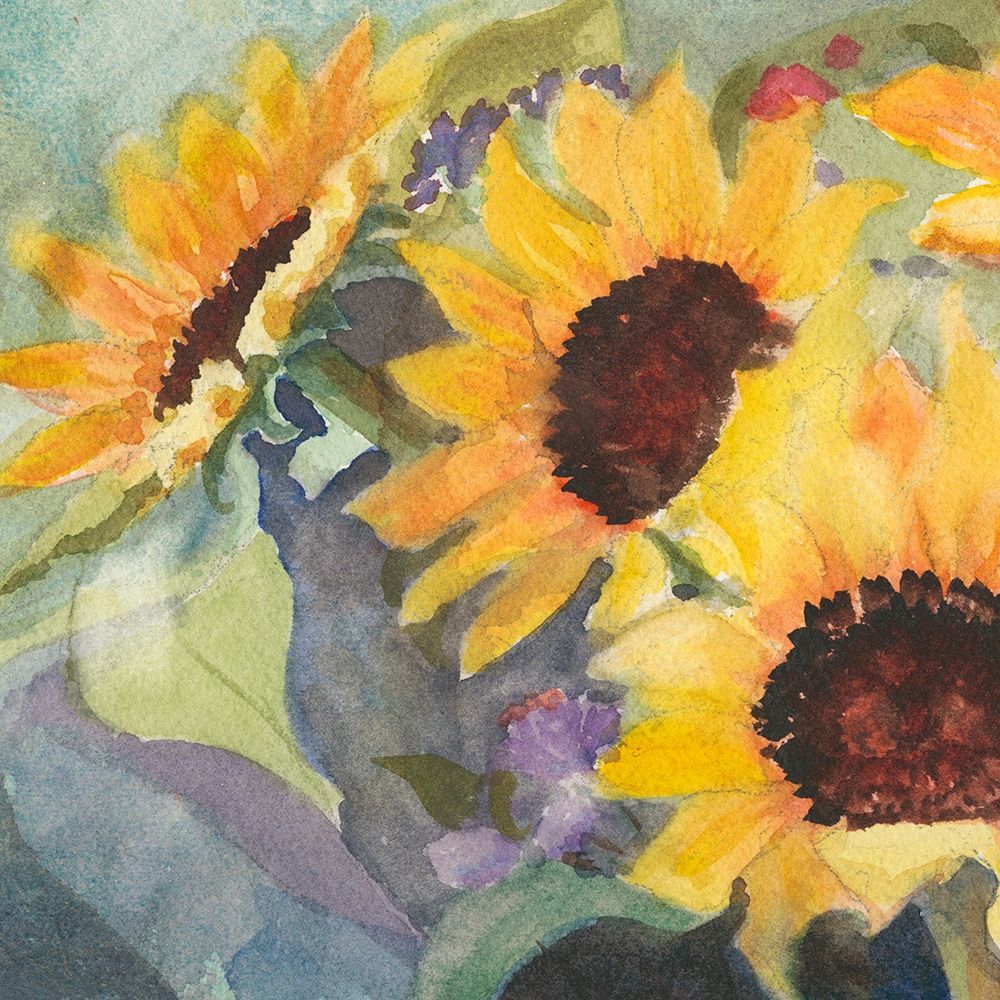 Wall art: Sunflowers in Watercolor I, by Iafrate, Sandra