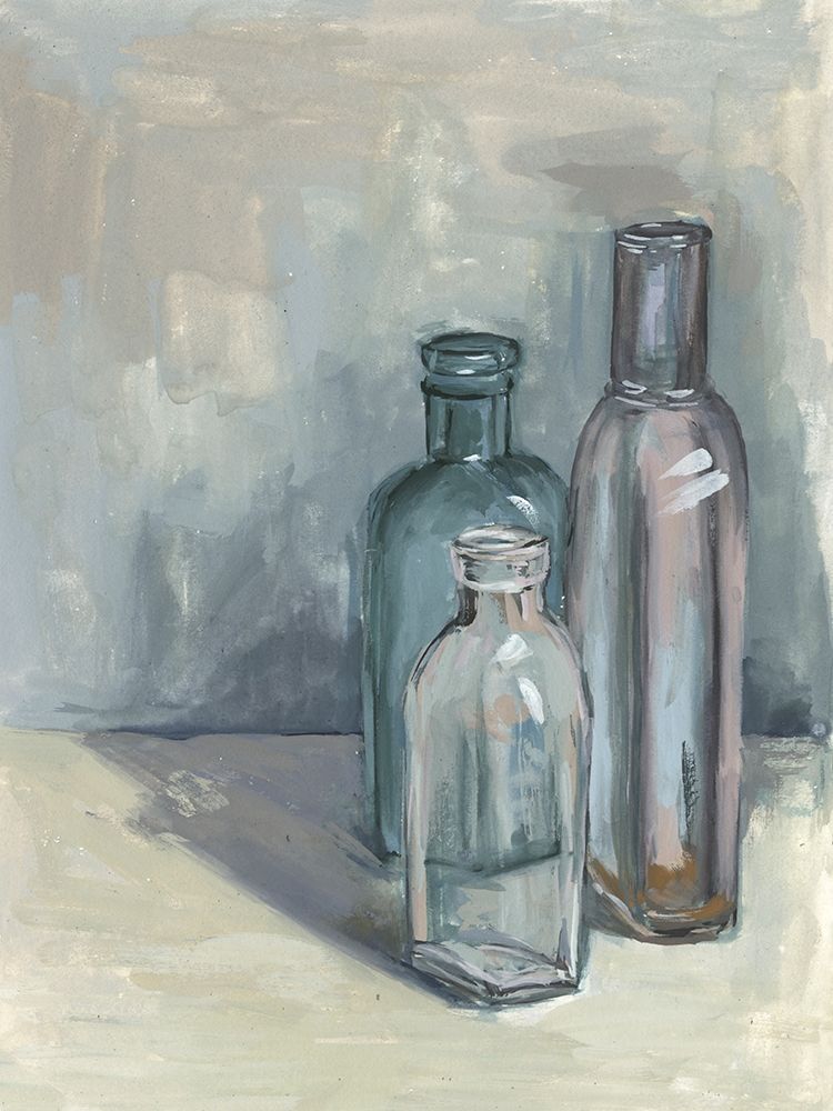Wall Art Painting id:209939, Name: Still Life with Bottles II, Artist: Wang, Melissa