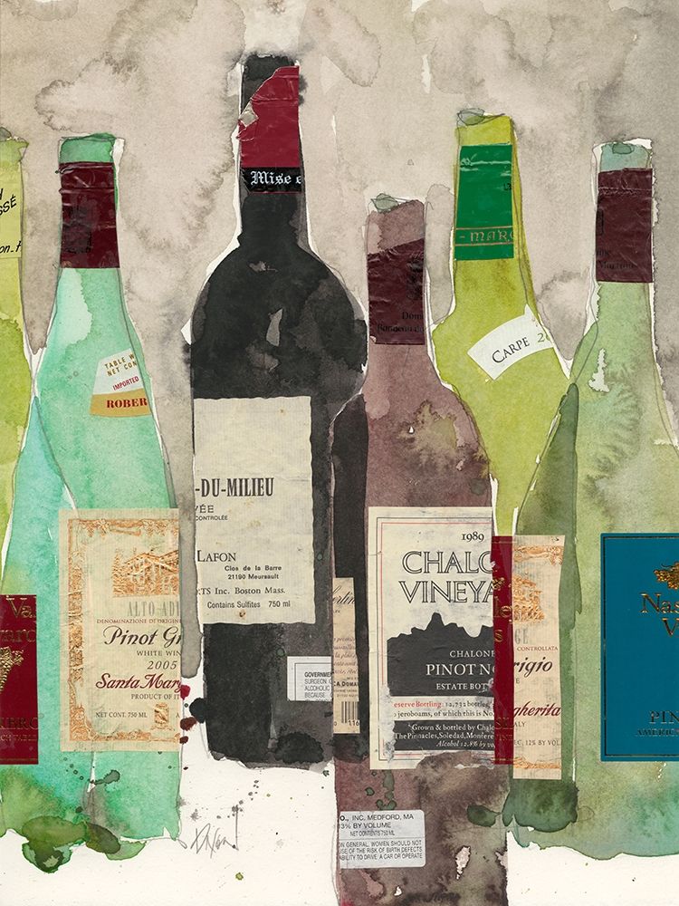 Wall Art Painting id:210126, Name: Red or White I, Artist: Dixon, Samuel