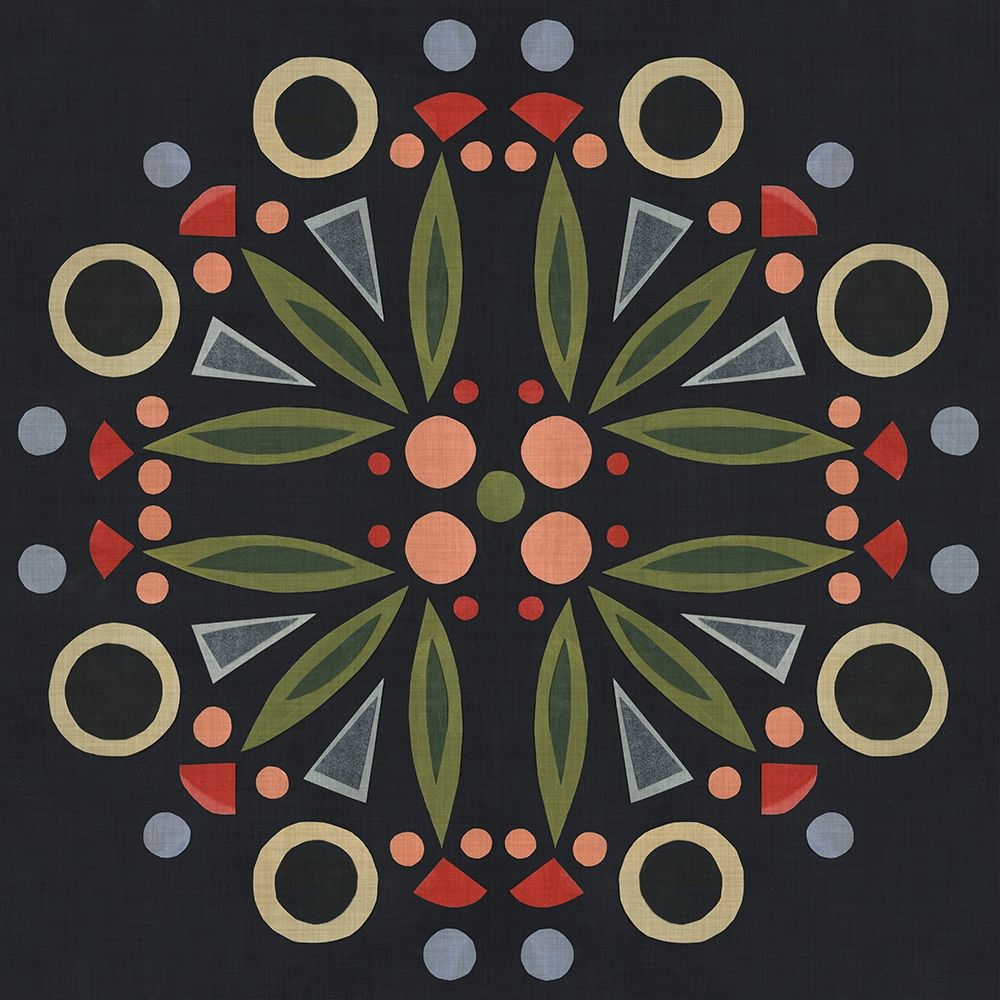 Wall art: Folk Mandala I, by Scarvey, Emma