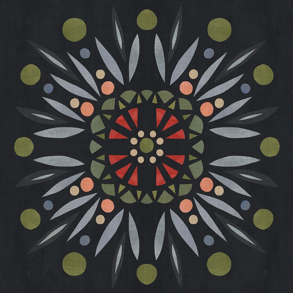 Wall art: Folk Mandala II, by Scarvey, Emma