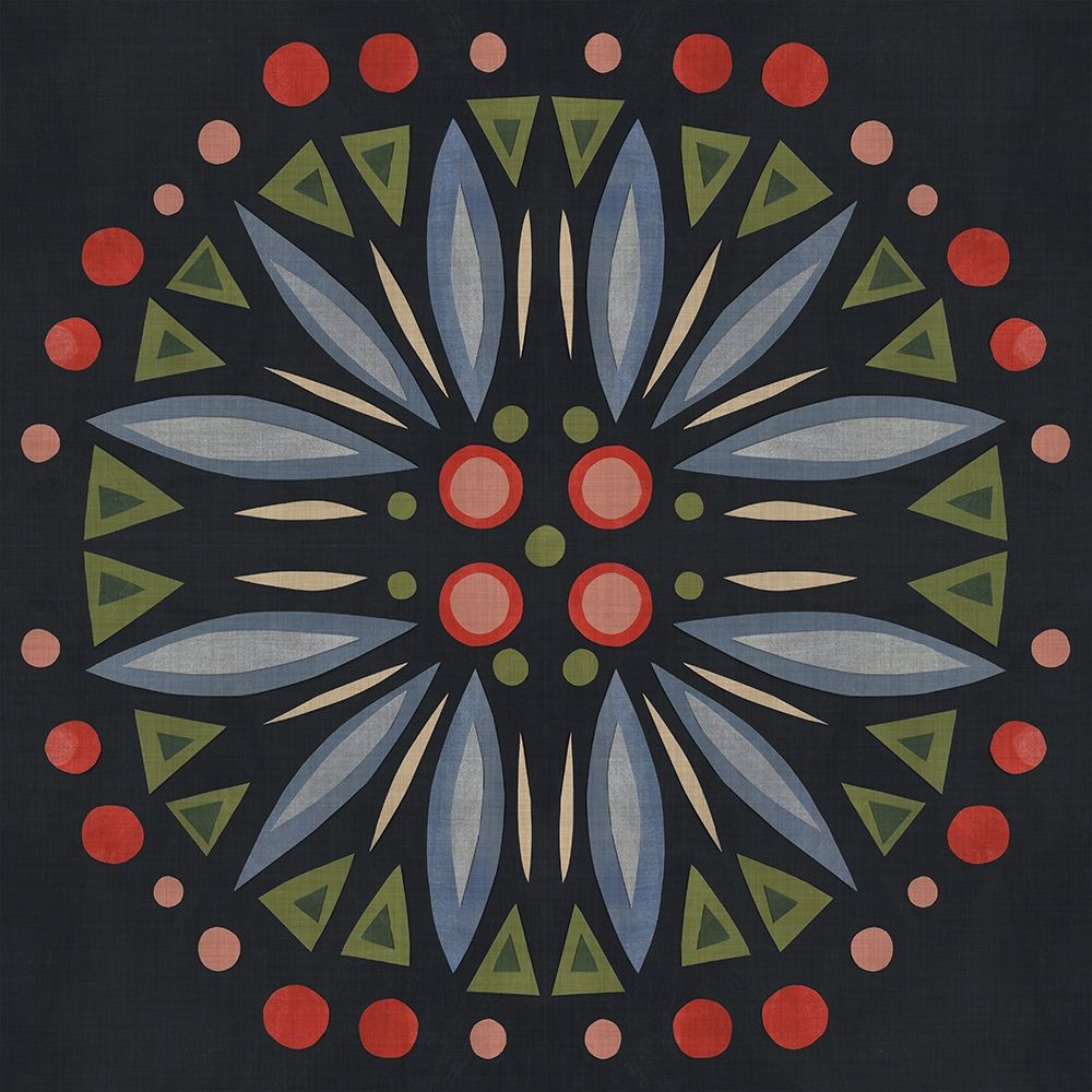 Wall art: Folk Mandala III, by Scarvey, Emma