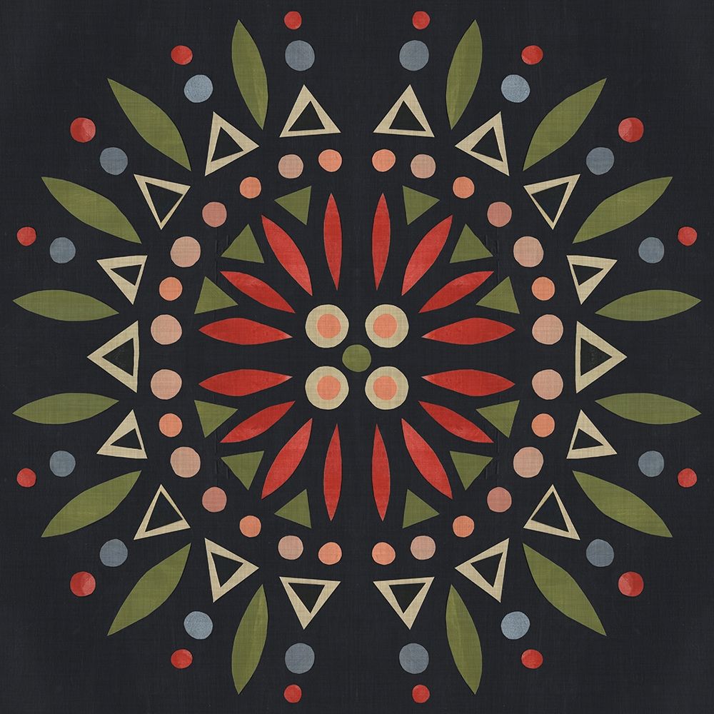 Wall art: Folk Mandala IV, by Scarvey, Emma