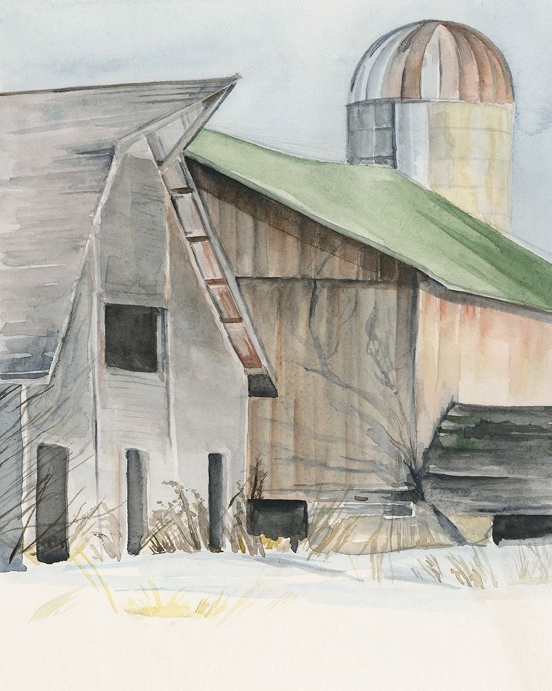 Art Print: Winter Barn II